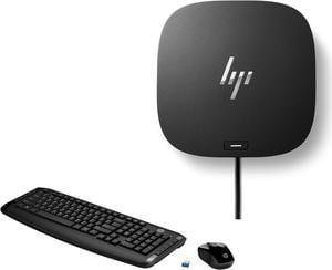 HP USB-C Essential Dock G5 Bundle with Wireless Keyboard and Mouse (8in1 Adapter for USB-C and Thunderbolt-Enabled Laptops, Notebooks & PCs - Single Cable for Charging, Networking, or Data Transfers)