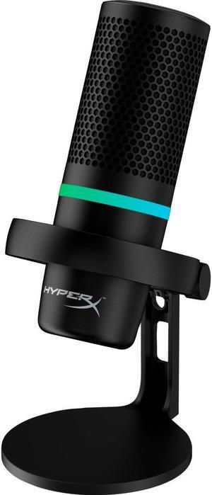 HP HyperX DuoCast Cardioid Omnidirectional USB Condenser Microphone for PC, PS5, PS4, Mac, RGB Lighting, Pop Filter, Gain Control, Gaming, Streaming, Podcasts, Twitch, YouTube, Discord, Black, 4P5E2AA