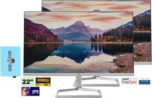 HP 22 IPS 1080P FreeSync Monitor Bundle with Docztorm Dock, 22 inch IPS FHD (1920 x 1080) Display, HDMI, VGA, Adjustable Tilt, Ideal for Home & Business, Black & Silver (2024 Latest Model) 2 Pack