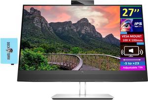 HP 27" QHD IPS 2K USB-C Conferencing Monitor Bundle w/Docztorm Dock, VESA Mount (100x100mm), 5MP Webcam, Speakers, Flicker free, Ideal for Home & Business, Black/Silver (2024 Latest Model)