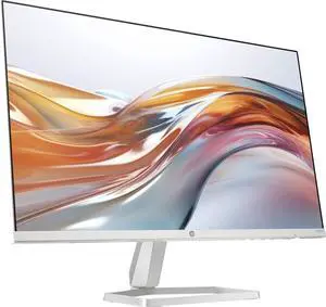 HP Series 5 524sw Monitor 94C21AA#ABA, 24" FHD IPS (1920x1080) Display, 1x HDMI, VGA, Flicker-Free, Ideal for Home & Business, White/Silver