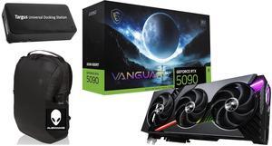 MSI Gaming RTX 5090 32G Vanguard SOC Graphics Card (32GB GDDR7, 512-bit, Extreme Performance: 2527 MHz, DisplayPort x3 2.1a, HDMI 2.1b. Bundle with Targus Dock Station and Backpack Alienware