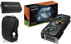 GIGABYTE Gaming GeForce RTX 5090 OC Edition 32GB GDDR7, 2550 MHz (Ref. Card : 2407MHz), Clock 28 Gbps, Memory Bus 512 bit, Resolution 7680x4320, Bundle with Targus Dock Station and Backpack Alienware