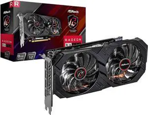 ASRock AMD Radeon RX 570 Phantom Gaming Elite 8GB GDDR5 GPU, 1270 MHz / 7000 MHz, Striped Axial Fan, Silent Cooling, High Performance Composite Heatpipes, 3 DisplayPort, 1 HDMI, Tweak, RX570 PGE 8G