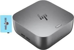 HP 180W G6 Thunderbolt 4 Ultra Dock Port Replicator Bundle w/DKZ Hub (Universal Thunderbolt/USB-C Docking Station, Single Cable for Charging, Data Transfers to Any Brand Laptop) 9X481UT#ABA