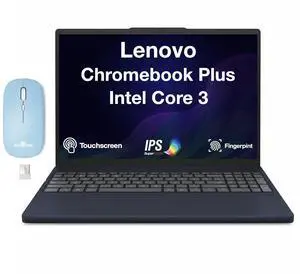 Lenovo Chromebook Plus Everyday Value Chromebook 15.3" 120Hz Touchscreen IPS WUXGA DisplayIntel Core 3 N355, Intel Graphics, 8GB LPDDR5X, 128GB SSD, Chrome Plus OS w/Dockztorm Wireless Mouse Lenovo Chromebook Plus Everyday Value Chromebook 15.3" 120Hz Touchscreen IPS WUXGA DisplayIntel Core 3 N355, Intel Graphics, 8GB LPDDR5X, 128GB SSD, Chrome Plus OS w/Dockztorm Wireless Mouse
