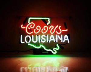 Fashion Handcraft New Coors Light LOUISIANA Real Glass Display Neon Light Sign 14x9!!!Best Offer!