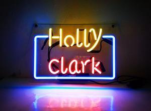 Fashion Handcraft Holly Clark Real Glass Tubes For Display Neon Light Sign 14x9!!!Best Offer!