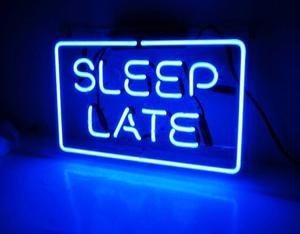 Fashion Handcraft Sleep Late Real Glass Tubes For Display Neon Light Sign 14x9!!!Best Offer!