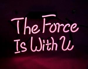 Fashion New Handcraft The Force Is With U  Real Glass Tubes For Display Neon Light Sign 14x9!!!Best Offer!