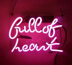 Fashion Handcraft Full Of Heart Real Glass Tubes For Display Neon Light Sign 10x10!!!Best Offer!