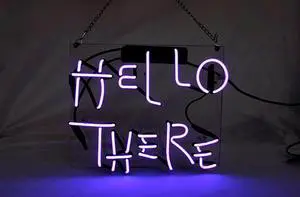 Fashion Handcraft Hello There Real Glass Tubes For Display Neon Light Sign 10x10!!!Best Offer!