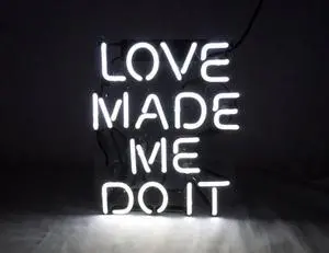 Fashion Handcraft Love Made Me Doit Real Glass Tubes For Display Neon Light Sign 10x10!!!Best Offer!