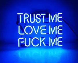 Fashion Handcraft Love Me Trust Me Real Glass Tubes For Display Neon Light Sign 10x10!!!Best Offer!