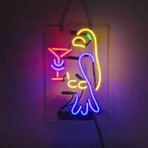 Fashion New Handcraft Parrot   Real Glass Tubes For Home or Bedroom Display Neon Light Signs 14x9!!!