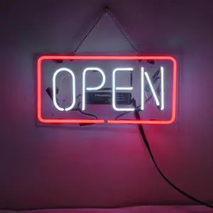 Fashion New Handcraft  Open Real Glass Tubes For Shop Display Neon Light Signs 14x7