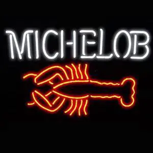 Fashion New Handcraft Michelob Lobster  Real Glass Tubes Beer Bar Pub Display Neon Light Signs 19x15