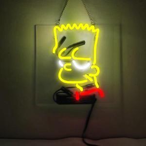 Fashion New Handcraft BART SIMPSON Icon Real Glass Tubes For Display Neon Light Signs 10x10