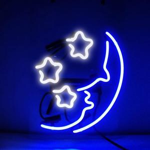 Neon Signs Moon and Star  Beer Bar Pub Store Party Homeroom Wall Decor 14x9