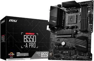 MSI B550-A PRO ProSeries Motherboard (AMD AM4, DDR4, M.2, USB 3.2, HDMI/DP, ATX)