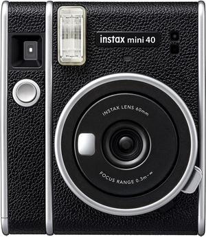 Refurbished Fujifilm Instax Mini 40 Instant Film Camera with BuiltIn Selfie Lens  Black