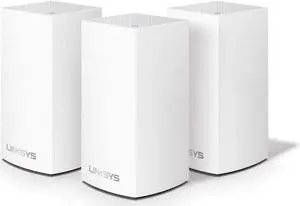 Linksys Velop Dual Band Intelligent Mesh WiFi System Ultra-Fast and Full-Strength Mesh Wi-Fi, Handles 50+ Devices, MU-MIMO Technology - White (AC1200)