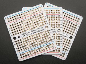 Adafruit Perma-Proto Quarter-Sized Breadboard PCB - 3 Pack