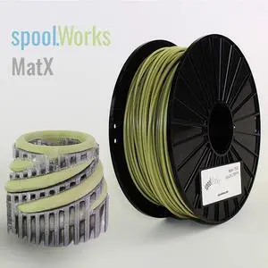 Genuine E3D spoolWorks MatX ASA Filament - 2.85mm, 750g, Olive Grey09