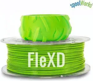 Genuine E3D spoolWorks FleXD Semi-flexible TPU Filament - 1.75mm, 500g, Monster Green16
