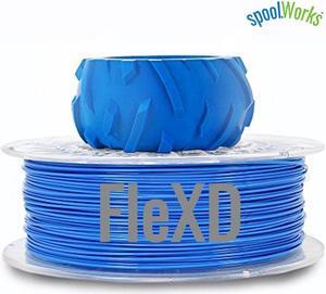 Genuine E3D spoolWorks FleXD Semi-flexible TPU Filament - 2.85mm, 500g, Oxford Blue22