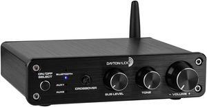 Dayton Audio 100W 2.1 Class D Bluetooth Amplifier with Sub Frequency Adjustment