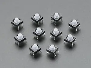 Adafruit Soft Tactile Button 8mm (10 Count)