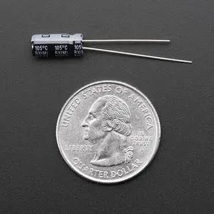 Adafruit 100uF 16V Electrolytic Capacitors (10 pack)