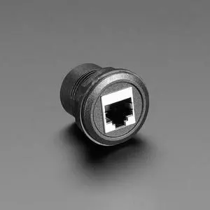 Adafruit RJ-45 Ethernet Round Panel Mount Adapter Plug