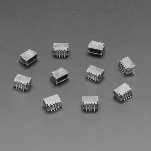 Adafruit JST SH 4-pin Right Angle Connector (10-Pack) Adafruit JST SH 4-pin Right Angle Connector (10-Pack)