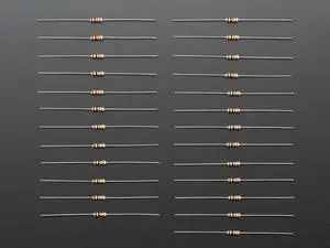 Adafruit Through-Hole Resistors - 10K ohm 5% 1/4W (25 pack)