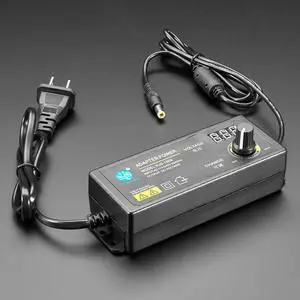 Adafruit Adjustable Power Supply w/ 2.1mm / 5.5mm DC - 3V to 24V at 2 Amp