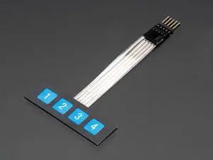 Adafruit Membrane 1x4 Keypad + Extras
