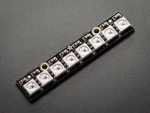 Adafruit NeoPixel Stick, 8 - 5050 RGB LEDs with Integrated Drivers