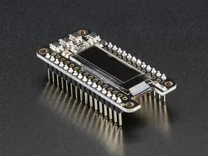 Adafruit FeatherWing OLED - 128x32 OLED Add-on for All Feather Boards