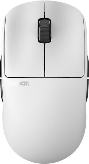 Pulsar Gaming Gears X2A Mini Black Buttons Wireless Ultralight (55g), Ambidextrous, High Performance, Ergonomic Design, 2.4Ghz 1ms Polling Rate PAW3395 26K DPI Optical Sensor, White