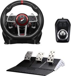 Flashfire Suzuka 900R Racing Wheel Set with Clutch Pedals and H-Shifter for Xbox, Xbox 360, PS3, PS4, Wii, PC