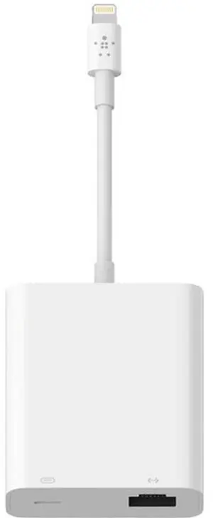 Belkin Ethernet + Power Adapter with Lightning Connector - Lightning - 1.41 Gbit/s Data Transfer Rate - 1 Port(s) - 1 - Twisted Pair - 100Base-T - Portable
