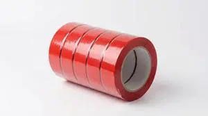 ROCKMAN TOOLS TAMPER EVIDENT SECURITY TAPE, TOTAL TRANSFER VOID OPENED, RED PET FILM, 50mm W X 50m L - 5 Pack