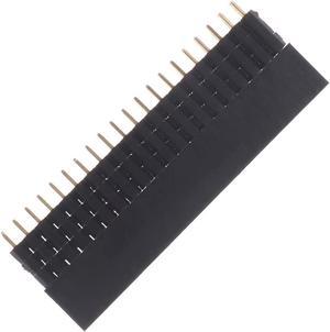 2x20 Pin Female GPIO Heighten Header with 3 Stacking Spacer Pitch 2.54mm  0.1inch for Raspberry Pi A+ 2 3 4 B B+ Black Height 8.5+7.5+3.0 mm