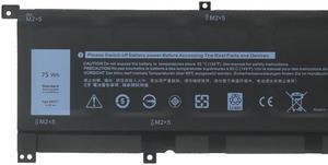75Wh 8N0T7 battery for dell XPS 15 9575 2-in-1 series