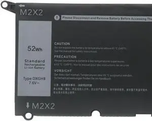 52Wh DXGH8 for dell XPS 13 9370 9380 Latitude 3301 E3301