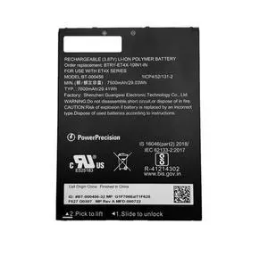 New BT-000456 7500mAh 3.87V Li-Polymer Battery for Zebra ET40 ET45 ET40HC ET45HC ET4X 10" Replaces BTRY-ET4X-10IN1-01 Grade A Cells 12 Month Warranty New BT-000456 7500mAh 3.87V Li-Polymer Battery for Zebra ET40 ET45 ET40HC ET45HC ET4X 10" Replaces BTRY-ET4X-10IN1-01 Grade A Cells 12 Month Warranty