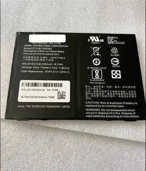 New BT-000394 9550mAh 3.85V Li-Polymer Battery for Zebra ET51 ET56 10" Replaces BTRY-ET5X-10IN6-01 NOT for 8" Grade A Cells 12 Month Warranty New BT-000394 9550mAh 3.85V Li-Polymer Battery for Zebra ET51 ET56 10" Replaces BTRY-ET5X-10IN6-01 NOT for 8" Grade A Cells 12 Month Warranty