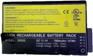 DR202 (11.1V 87Wh 7800mAh) Laptop Battery Replacement for Getac X500 V100 V200 V1010 S400 Series DR202S LI202S LI202SX RS2020 202S-20 HKNN4004A ME202C ME202EK ME202 ME202A ME202B ME202H